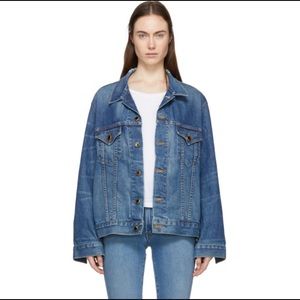 Khaite Blue Denim Cate Oversized Jacket